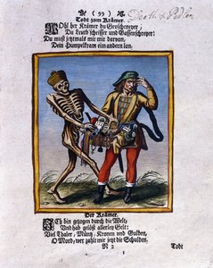 死亡与小贩，约1710年 作者 马特乌斯·梅里安