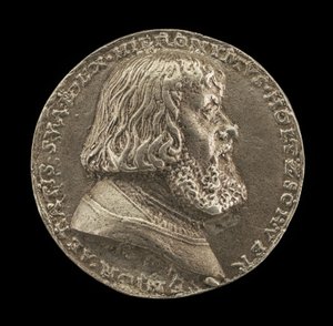 Hieronymus Holzschuher，1469-1529，纽伦堡牧民[正面]，1529。 作者 马特斯·杰贝尔