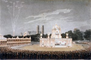 伦敦威斯敏斯特绿色公园的烟花表演，1814年
