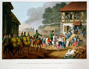 法国军队撤退时经过并掠夺一个村庄》，1816年 作者 马修·杜伯格