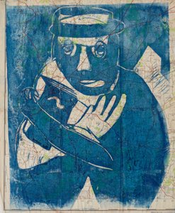 离开英格兰》，2004 年（油印版画）