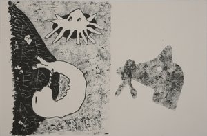 最后 x》，2009 年（石版画）