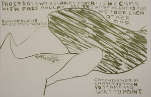 她带着同性恋来了，2009 年（石版画）