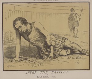 战后！ 或者，1868 年复活节（彩色石版画） 作者 马修 