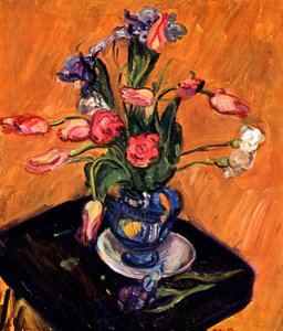 郁金香和鸢尾花，1929年 作者 马修·史密斯