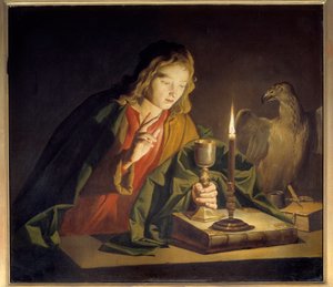 圣约翰福音书》 马蒂亚斯-斯托姆（Matthias Stom）的画作（1600-1650）。