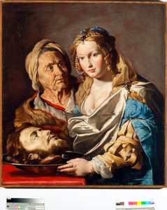 莎乐美与圣约翰浸信会的头在银盘上绘画 Mathias Stomer (Matthias Stom)（1600-apres 1655）昏暗 100x90 cm Genes，Musei di Strada Nuova（前 Palazzo Bianco）意大利