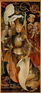 被称为 "需要帮助的人 "的天主教 14 位圣人（绘画）