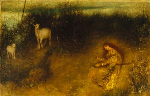 有山羊的女孩，1875年