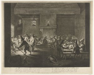 带猴子的候车室，约 1720 年 作者 马蒂的游泳池