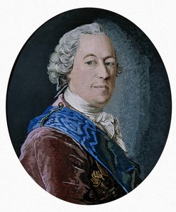 米哈伊尔-伊利亚诺维奇-沃龙佐夫伯爵的肖像 1714-1767, 1755年 作者 马特维·瓦西里耶维奇·瓦西里耶夫