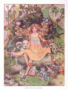 三色堇与仙女，插图来自拉斯安斯童话故事，1914年