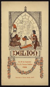 巴黎 Delion 公司 1908 年发行的帽子目录封面插图（石印版） 作者 莫里斯·伯蒂