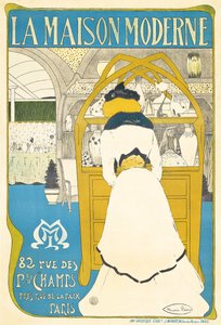 1899年，朱利叶斯·迈耶·格拉菲（Julius Meier-Graefe）于1898年开设的巴黎市立美术馆“ La Maison Moderne”广告海报
