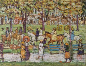 中央公园，c.1914-15 作者 莫里斯·巴西·普伦德加斯特
