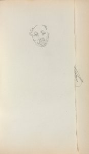 意大利素描本：《男人的头》第221页，1898-1899年。 作者 莫里斯·巴西·普伦德加斯特