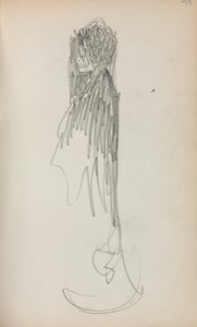 意大利写生簿：站立的妇女，简介页48，1898-1899。 作者 莫里斯·巴西·普伦德加斯特