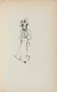 意大利写生簿：《站立的女人》，第1898-1899页，第118页。 作者 莫里斯·巴西·普伦德加斯特