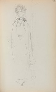 意大利写生簿：《站立的女人》，第1898-1899页，第72页。 作者 莫里斯·巴西·普伦德加斯特