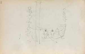 意大利素描本：威尼斯船，第1898-1899页，第30页。 作者 莫里斯·巴西·普伦德加斯特