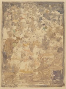 户外咖啡馆场景，19001905。 作者 莫里斯·巴西·普伦德加斯特