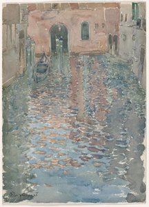 威尼斯运河，c。 1898年。 作者 莫里斯·巴西·普伦德加斯特