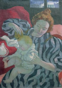 一位母亲洗她的孩子，1895年 作者 莫里斯·丹尼斯（Maurice Denis）