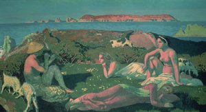 绿色调的海景画 作者 莫里斯·丹尼斯（Maurice Denis）