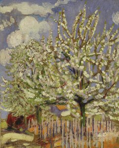 1908年开花的树木（面板） 作者 莫里斯·丹尼斯（Maurice Denis）