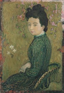 Eva Meurier穿着绿色衣服，1891年 作者 莫里斯·丹尼斯（Maurice Denis）