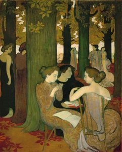 缪斯女神......（布面油画） 作者 莫里斯·丹尼斯（Maurice Denis）
