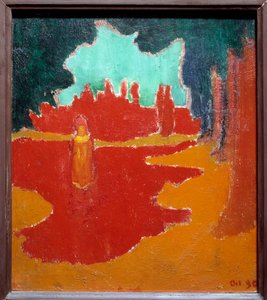 露台上的太阳黑子。 莫里斯·丹尼斯 (1870-1943) 的绘画 作者 莫里斯·丹尼斯（Maurice Denis）