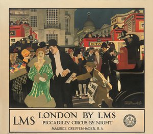 伦敦（LMS），皮卡迪利广场（Piccadilly Circus）夜间