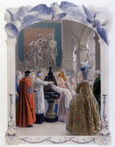 18 世纪贵族洗礼场景，约 1900 年（插图） 作者 莫里斯·勒卢瓦（Maurice Leloir）