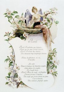 四月“本月之歌”，作者 Jérôme Doucet，插图 - Maurice Leloir，编辑。 兰斯 1904. L. Michaud 作者 莫里斯·勒卢瓦（Maurice Leloir）