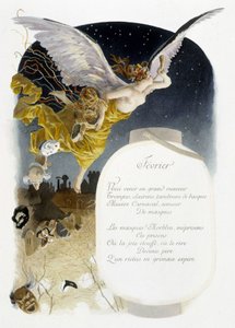 二月“本月之歌”，作者 Jérôme Doucet，插图 - Maurice Leloir，编辑。 兰斯 1904. L. Michaud 作者 莫里斯·勒卢瓦（Maurice Leloir）