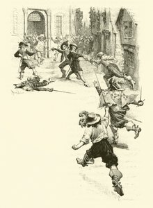 《三剑客》插图（版画） 作者 莫里斯·勒卢瓦（Maurice Leloir）