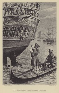 让-雅克-卢梭在威尼斯（雕版画 作者 莫里斯·勒卢瓦（Maurice Leloir）