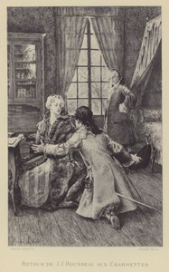 让-雅克·卢梭重返 Les Charmettes（雕刻） 作者 莫里斯·勒卢瓦（Maurice Leloir）