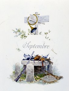 九月“本月之歌”，作者 Jérôme Doucet，插图 - Maurice Leloir，编辑。 兰斯 1904. L. Michaud 作者 莫里斯·勒卢瓦（Maurice Leloir）