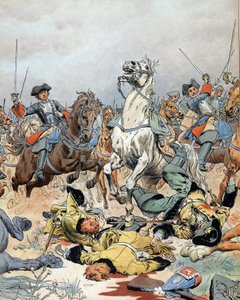 西班牙王位继承战争：9月11日法国骑兵在马尔普拉凯（比利时）之战中的最后一次冲锋 作者 莫里斯·勒卢瓦（Maurice Leloir）