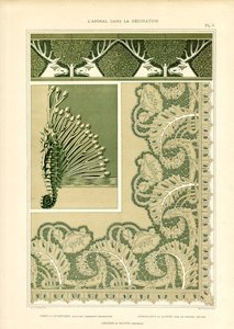 鹿和海洋生物装饰动物摆件（平版） 作者 莫里斯·皮拉德·维尔纽尔