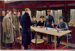 1918 年 11 月 11 日凌晨 5 时签署停战协定