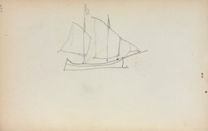 意大利素描本：帆船（第 224 页） 作者 莫里斯·普伦德加斯特