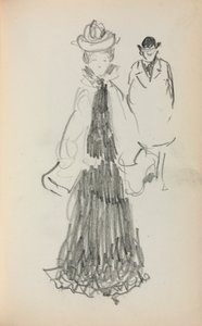 意大利素描本：站立的女人和男人（第 125 页） 作者 莫里斯·普伦德加斯特