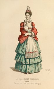 马德隆角色的服装，约 1868 年（雕刻） 作者 莫里斯·桑德