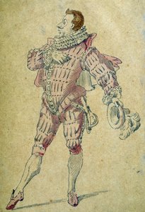 莱昂德罗，喜剧人物，莫里斯-桑（1823-1889）的绘画作品。 作者 莫里斯·桑德