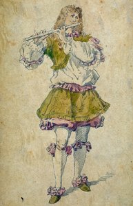 奥塔维奥，喜剧人物，莫里斯-桑（1823-1889）的画作。 作者 莫里斯·桑德