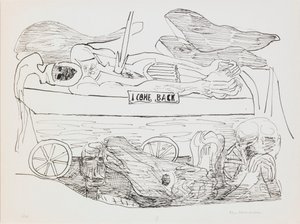 战争之梦》，作品集 "日与梦 "中的图版 10 作者 马克斯·贝克曼