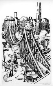美因河畔法兰克福的铁桥(Große Brücke) 作者 马克斯·贝克曼